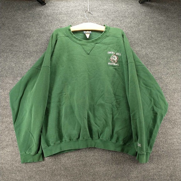 Discus Athletic Men's Pullover Sweatshirt Green 2XL Vintage Smoky Hill Football - Picture 2 of 14